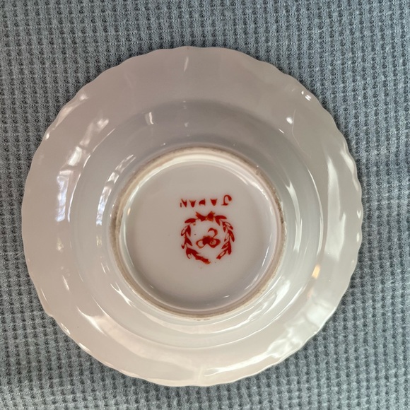 Antique/vintage, mini ceramic ashtray, Japan ORIGstamp, very unique, yellow rose - Picture 4 of 8